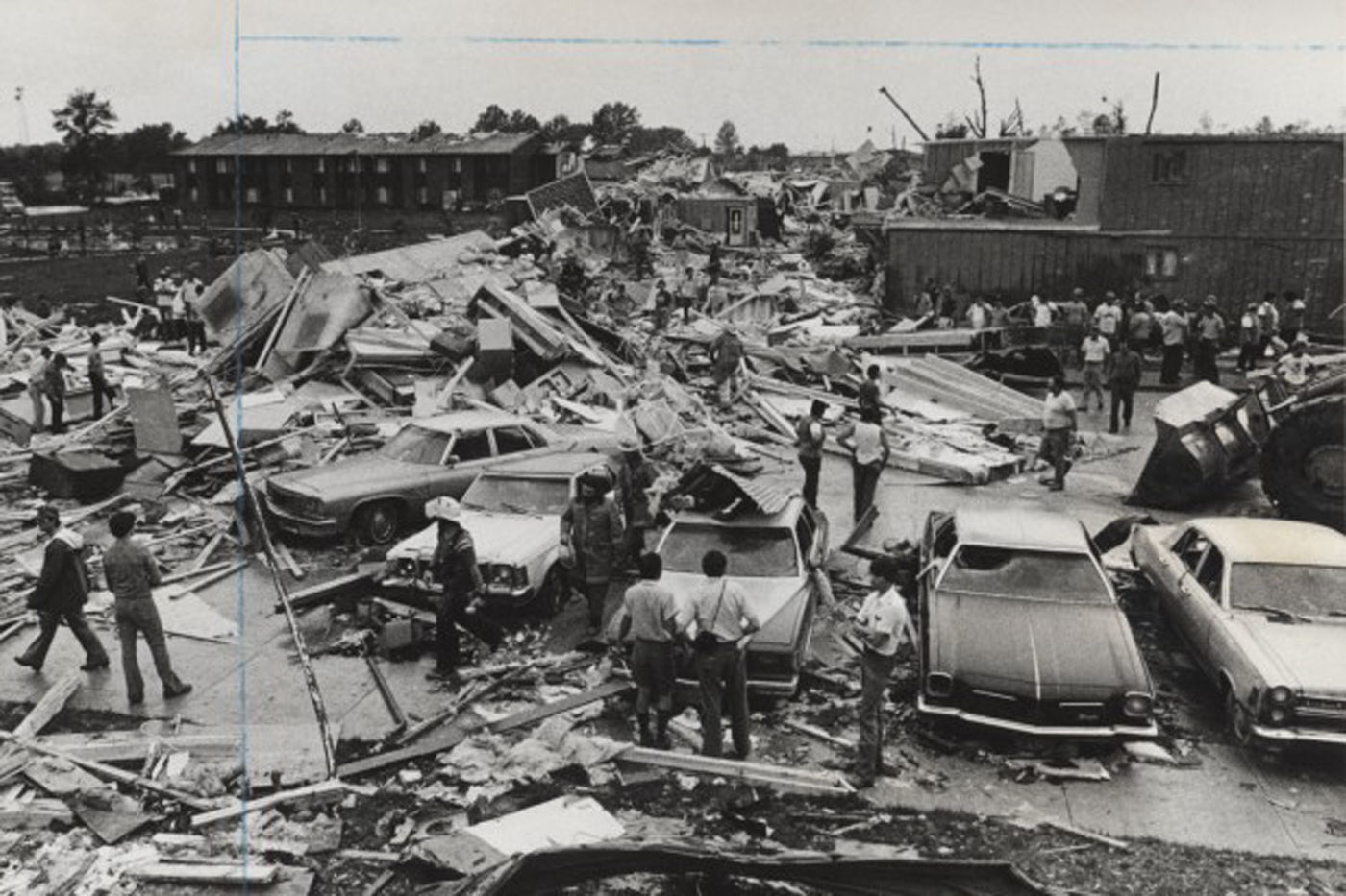 Searching the rubble